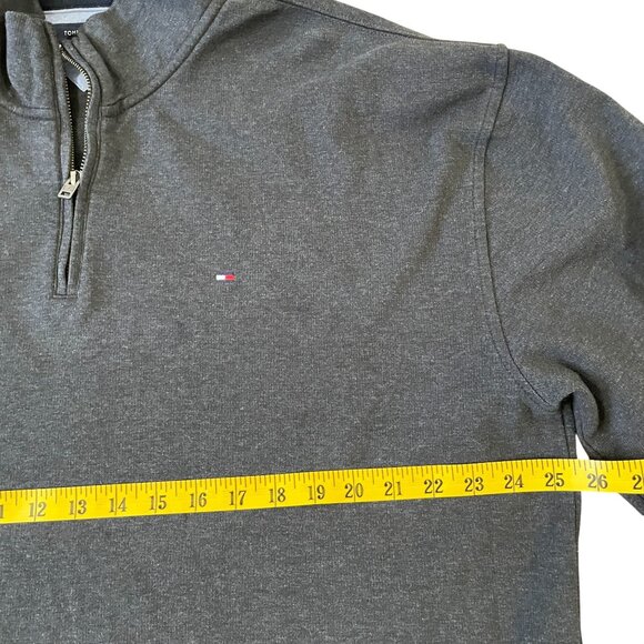 Tommy Hilfiger Sweatshirt Men's Size XL Gray 1/4 Zip Pullover 3-Season Wear - Picture 3 of 5